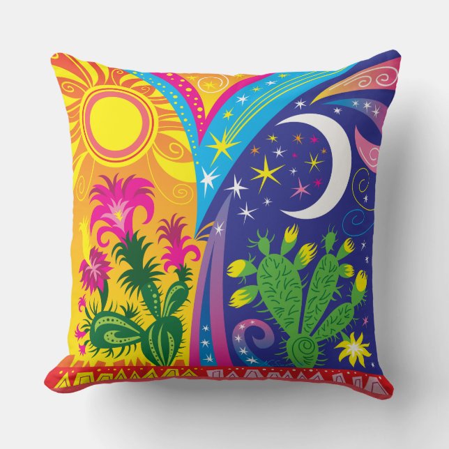 Coussin Jour et nuit dans le désert (Recto)