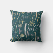 Coussin Jour férié Shinny Script typographique Noël (Recto)