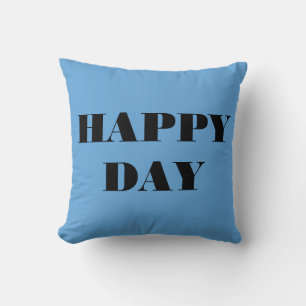 Coussin Jour heureux bleu clair