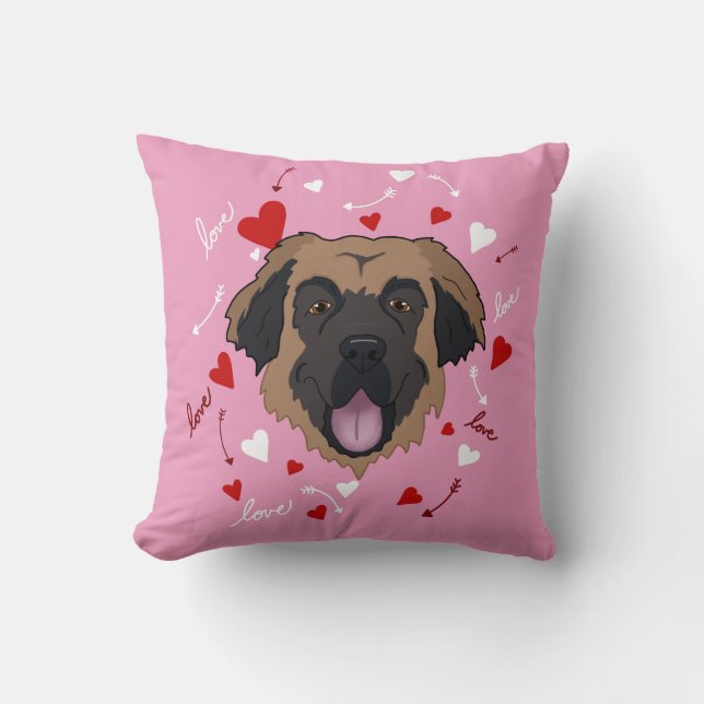 Coussin Jour Leonberger Valentines (Recto)