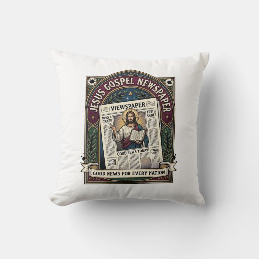 Coussin Journal de l'Évangile de Jésus Journal chrétien F (Recto)