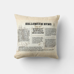 Coussin Journal vintage d'Halloween