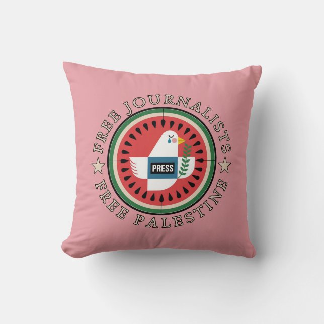Coussin Journalistes libres Palestine libre (Recto)
