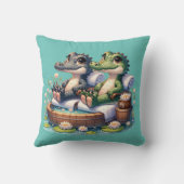 Coussin "Journée Spa de l'alligator" (Verso)