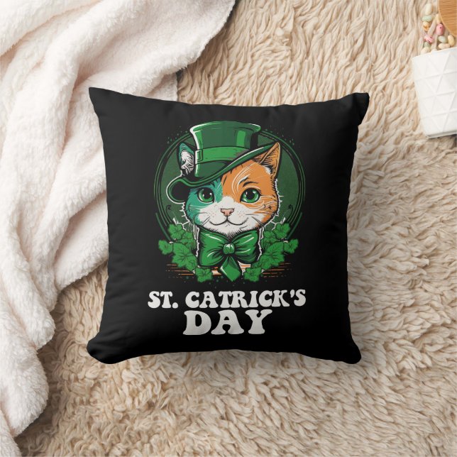 Coussin Journée St Catricks Amoureux des chats St Patrick' (Couverture)