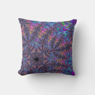 Coussin Joyau coloré Boho super Tonalité Fractal Art