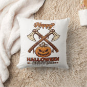 Coussin Joyeuse chasse d'Halloween Haches croisées Citroui (Couverture)