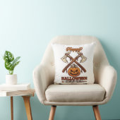 Coussin Joyeuse chasse d'Halloween Haches croisées Citroui (Chaise)