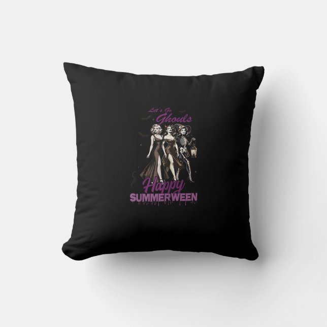 Coussin Joyeuse équipe de filles de Ghoul Summerween (Recto)
