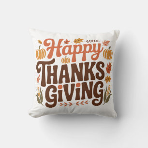 Coussin Joyeuse fête d'Action de grâce