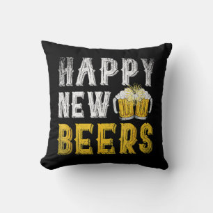 Coussin Joyeuse fête de la bière du Nouvel An