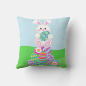 Coussin Joyeuse fête de Pâques Bébé Poussin Lapin de Pâque (Verso)