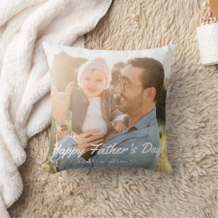 Coussin Joyeuse Fête des Pères Meilleur Papa Photo de vœux