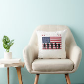 Coussin Joyeuse fête des vétérans Drapeau Silhouette Vecto (Chaise)