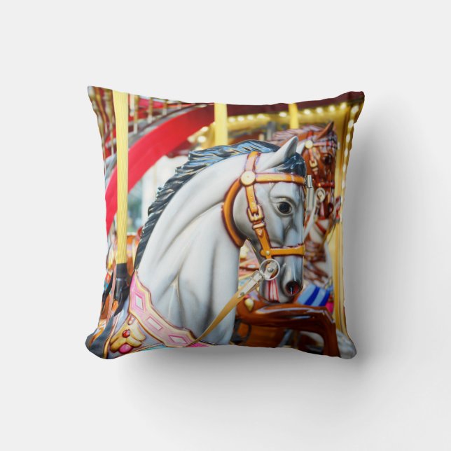 Coussin Joyeuse-goRound série 41 de cheval de carnaval (Recto)