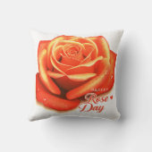 Coussin "Joyeuse Journée des Roses 2025 🌹 | Une floraison (Verso)