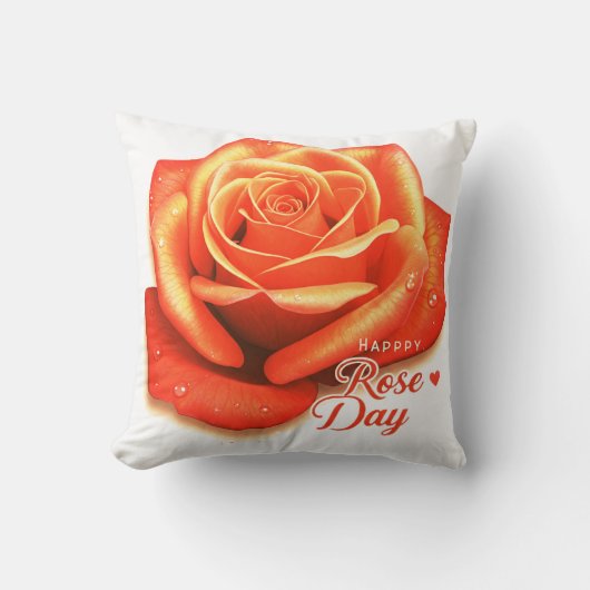 Coussin "Joyeuse Journée des Roses 2025 🌹 | Une floraison (Recto)