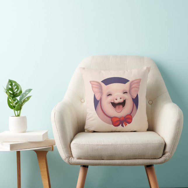 Coussin Joyeuse journée du cochon ! (Chaise)
