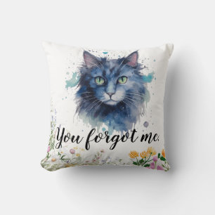 Coussin Joyeuse Journée internationale du chat aquarelle f