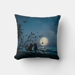 Coussin Joyeuse Journée internationale du chat Chat noir s