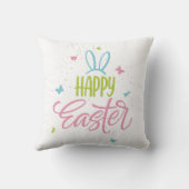 Coussin Joyeuse Pâques aux papillons (Verso)