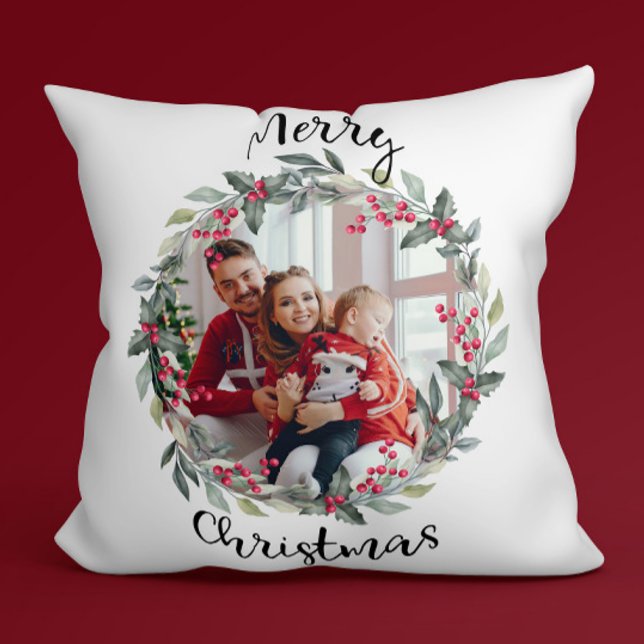 Coussin Joyeuse photo de famille de Noël (Créateur téléchargé)