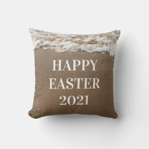 Coussin Joyeuse Plage de Pâques Décor Océan Côtier