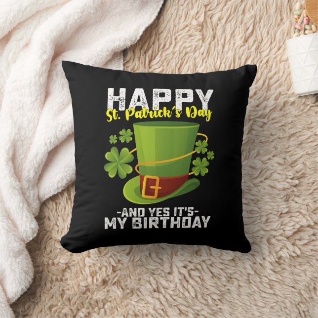 Coussin Joyeuse Saint-Patrick Et Oui C'est Mon Anniversair (Couverture)