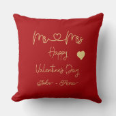 Coussin Joyeuse Saint-Valentin à M. et Mme (Recto)