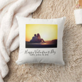 Coussin Joyeuse Saint-Valentin amour ajouter nom photo sim (Couverture)