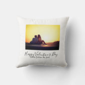 Coussin Joyeuse Saint-Valentin amour ajouter nom photo sim (Verso)
