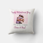Coussin Joyeuse Saint-Valentin baisers modernes amour ajou (Verso)