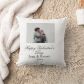 Coussin Joyeuse Saint-Valentin couple photo moderne simple (Couverture)