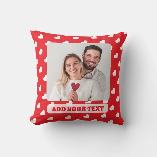 Coussin Joyeuse Saint-Valentin Moderne Motif d'Amour (Recto)