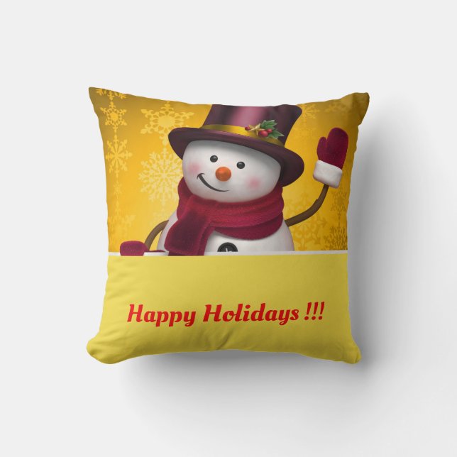 Coussin Joyeuses fêtes (Recto)