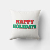 Coussin Joyeuses fêtes Joyeux Noël de vacances (Verso)