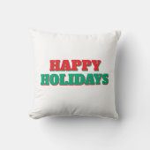 Coussin Joyeuses fêtes Joyeux Noël de vacances (Recto)