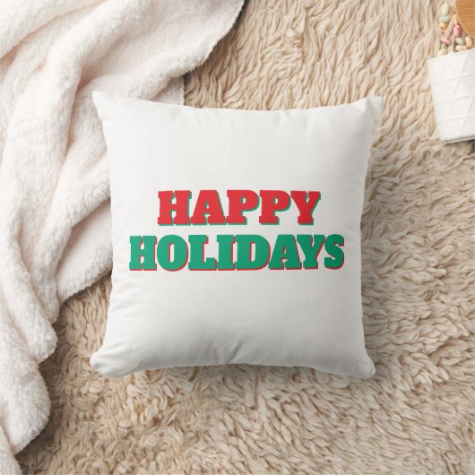 Coussin Joyeuses Fêtes Joyeux Noël Période de Vacances (Couverture)