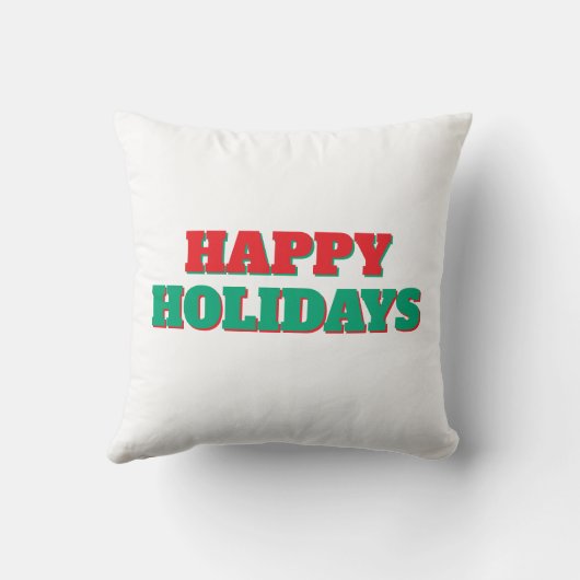 Coussin Joyeuses Fêtes Joyeux Noël Période de Vacances (Verso)