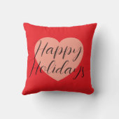 Coussin Joyeuses Fêtes Joyeux Noël Période de Vacances Cœu (Verso)