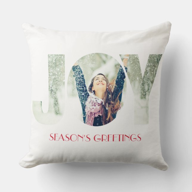 Coussin Joyeuses Fêtes (ROUGE) (Recto)