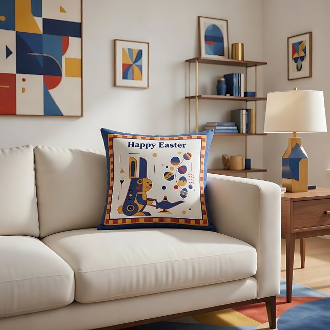 Coussin Joyeuses Pâques Personnalisé (Créateur téléchargé)