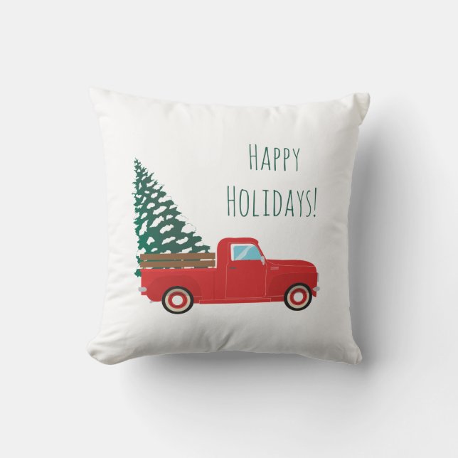 Coussin Joyeuses Vacances Petit Ramassage Voiture Arbre de (Recto)