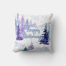 Joyeuses vacances Purple hiver Snowy Trees