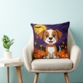 Coussin 🐾🎃 Joyeuses Vibrations de Chien de Citrouille d' (Chaise)