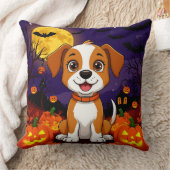 Coussin 🐾🎃 Joyeuses Vibrations de Chien de Citrouille d' (Couverture)