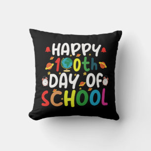 Coussin Joyeux 100e jour d'école enseignant élève