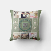 Coussin "Joyeux 10e anniversaire"6 photos Couleur mince (Verso)