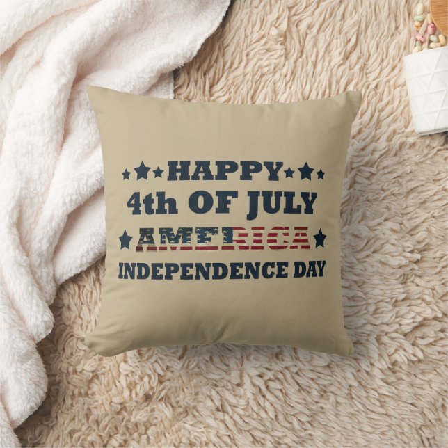 Coussin Joyeux 4 juillet fête de l'indépendance Amérique (Couverture)