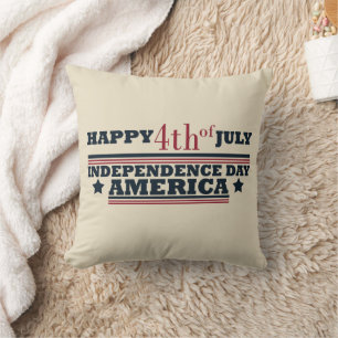 Coussin Joyeux 4 juillet fête de l'indépendance Amérique